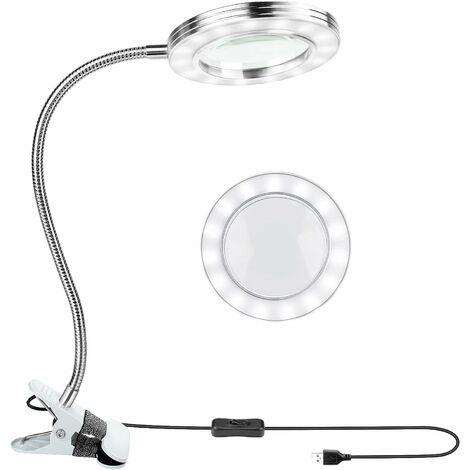 LED Magnifying Lamp with Clip