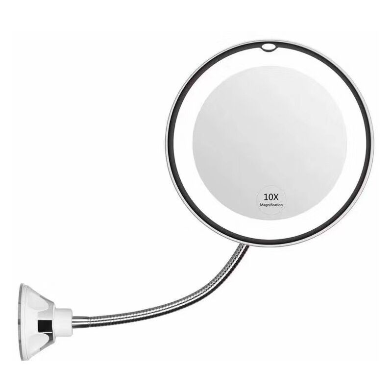Magnifying Makeup Mirror, 10x Magnification with Light, led Mirror with Suction