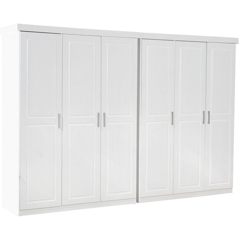 Ebuy24 - Magnus Armoire à vêtements 6 pièces, largeur 280 cm, hauteur 190 cm, blanc.