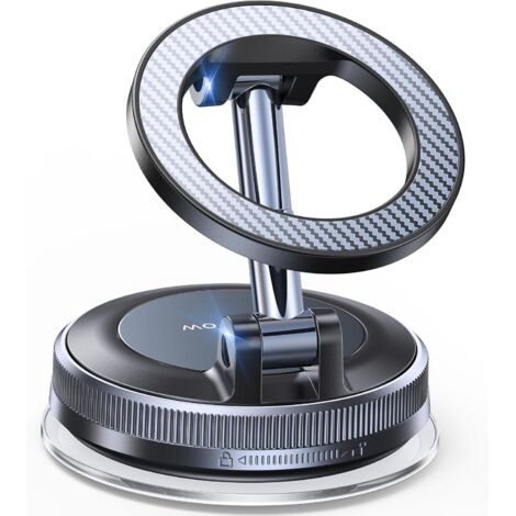 Magsafe Car Phone Holder [Powerful Magnetic Vacuum Suction Cup] Magnetic Car Phone Holder for Windshield/Dashboard, 360° Portable Interior Car Accessory for iPhone 17