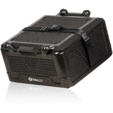 Mahlzeit Thermobox pliable 42,5 x 42,5 x 24,5 cm  26 L  Caisse isotherme, noire  polystyrène