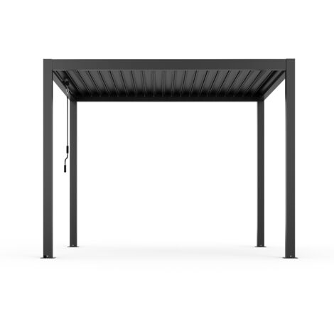 MAHONEY - pergola bioclimatica in alluminio 3x4 con doppia lamella a movimentazione manuale