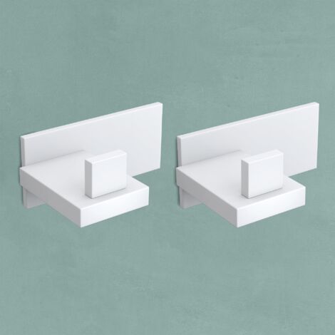Mai & Mai Appendiabiti da Parete in Acciaio Inossidabile 304, Attaccapanni da Muro 2pcs per Camera da Letto, Ingresso, Cucina, Bianco Opaco, Stalo-06
