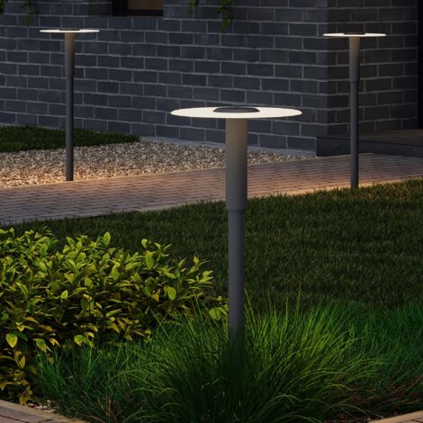 Mai & Mai Außenleuchte ⌀300xH804mm IP65 Wegeleuchte Außen  Pollerleuchte für Garten, 3000K Stehlampe Gartenlampe  Außenlampe Standleuchte Sandgrau dunkel 6W StellaeLights