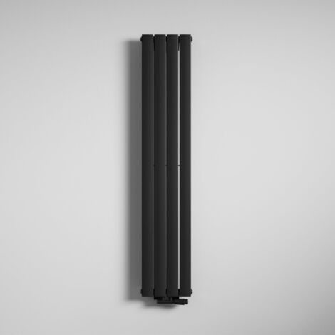Mai & Mai Badheizkörper flach 160x31cm in Anthrazit Mittelanschluss Paneelheizkörper Vertikal Badheizung Einlagig aus Stahl