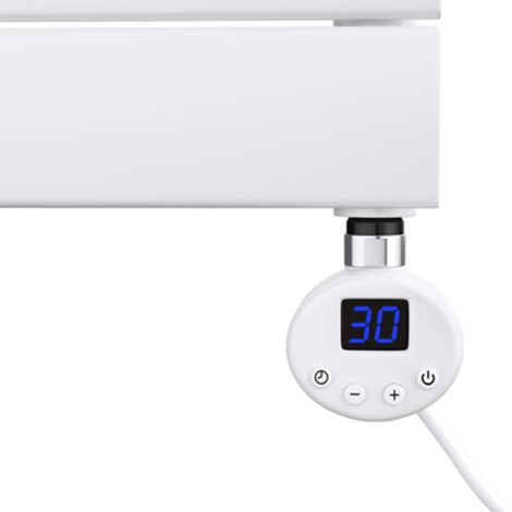 Mai & Mai Barra Riscaldante per Termosifoni,Asta Riscaldante in Acciaio Inox,Resistenza Elettrica 1000W con Termostato e Display LCD, Bianco per Radiatori da Bagno e Scaldasalviette
