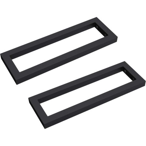 Mai & Mai Design Wandkonsole WH01 aus Edelstahl in Schwarz, BTH: 50x3x15 cm, Waschtisch Halterung 2 Stück