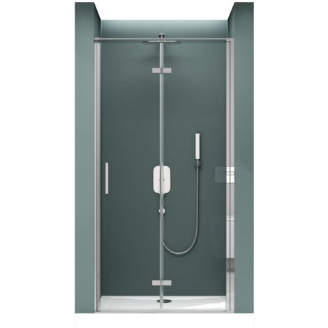 Mai & Mai Duschtür Nischentür dusche Duschabtrennung Duschkabine Duschwand 8mm Klarglas ESG-Sicherheitsglas mit Nanobeschichtung BxH: 75x195cm Teramo37K