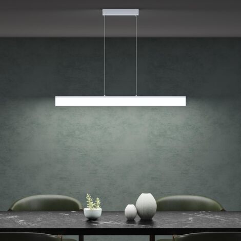 Mai & Mai Lampadario Sospensione 20W, 90.5 CM, Metallo Base, Lunghezza Filo 150 CM, Altezza regolabile, Lampada da Soffitto a Sospensione per Camera da Letto, Cucina e Soggiorno, Bianco, Alivetta