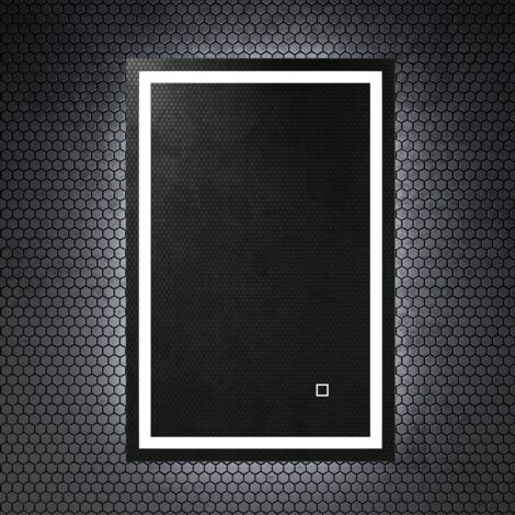 Mai & Mai Miroir de Salle de Bain avec Éclairage LED Glace Suspendu 50x70cm/70x50cm Anti-Buée Interrupteur Tactile Luz