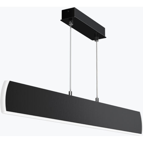 Mai & Mai Pendelleuchte Esstisch 100cm LED Hängelampe für Esszimmer, dimmbar Hängeleuchte mit Fernbedienung, 20W matt Schwarz Esstischlampe mit verstellbarem Kabel für Wohnzimmer Schlafzimmer