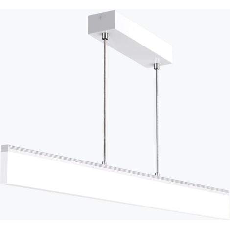 Mai & Mai Pendelleuchte Esstisch 1105mm LED Hängelampe für Esszimmer, dimmbar Hängeleuchte mit Fernbedienung, 24W Weiß Esstischlampe mit verstellbarem Kabel für Wohnzimmer Schlafzimmer