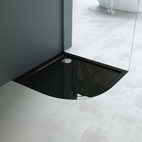 Mai & Mai Piatto Doccia 90x90x4cm Faro3 in Acrilico, Forma: Quadrato, Nero
