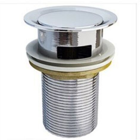 Mai & Mai Piletta di Scarico,Piletta Click Clack Valvola di Scarico Apertura Push Open PU02 Tappo Lavandino con Troppopieno