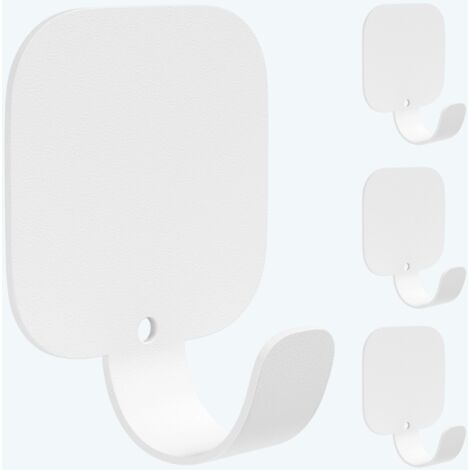 Mai & Mai Porte Manteaux Mural en Alliage d'Aluminium pour Salle de Bain Cuisine Chambre Entrée Accroche Serviette 4 Crochet Patère Murale Anti-chute Blanc 40×40×20 MM Stalo-15