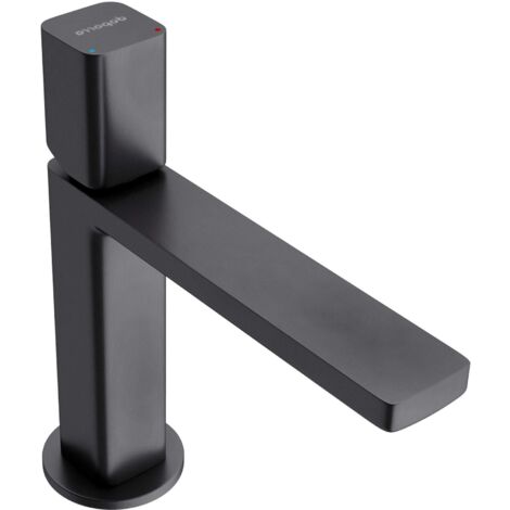 Mai & Mai Rubinetto Miscelatore Monocomando19,6cm, Rubinetto Bagno Lavabo Bidet Lavandino WAO-7901 Nero Opaco