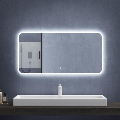 Mai & Mai Specchio da Bagno Appeso Specchio a LED Specchio da Parete 600x1200mm Specchio per Il Trucco Personalizzato Anti-Appannamento