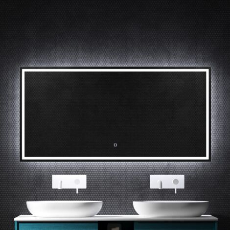 Mai & Mai Specchio da Bagno Appeso, Specchio a Specchio LED da Parete 140x70cm Specchio per Il Trucco Personalizzato Anti-Appannamento
