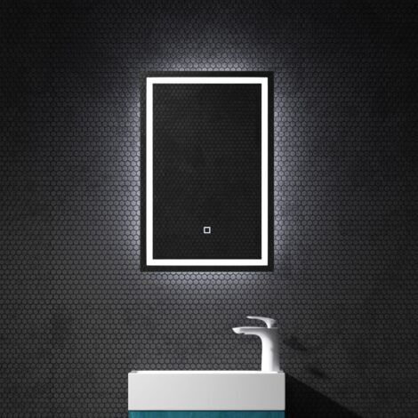 Mai & Mai Specchio da Bagno Appeso, Specchio a Specchio LED da Parete 40x60cm Specchio per Il Trucco Personalizzato Anti-Appannamento