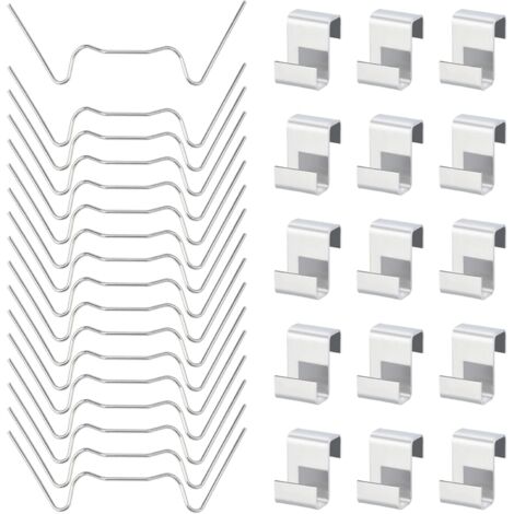 [MAI USATO]100 clip per serra in acciaio inossidabile, accessori per serra, clip per serra resistenti alle intemperie - per il fissaggio di pannelli per serra in alluminio (50 clip W + 50 clip Z)