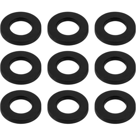 [MAI USATO]100 rondelle di ricambio per batteria M6 OD 12 mm di spessore 1,5 mm Rondelle in nylon per viti di tensione della batteria adatte per batterie e rullanti Nero