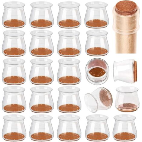 [MAI USATO]24 pezzi Protezioni per gambe di sedie in silicone, protezioni elastiche per gambe di sedie in silicone, protezioni in feltro per gambe di sedie per mobili da 18-25 mm