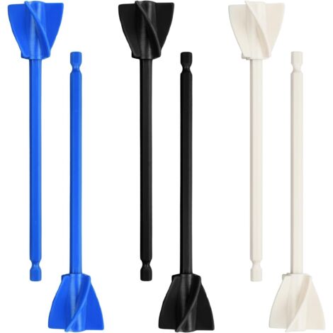 [MAI USATO]6 pezzi Miscelatore per resina epossidica, accessorio per miscelatore di resina, miscelatore per vernice per resina, miscelazione di silicone, vernice - Bianco Nero Blu