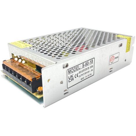 [MAI USATO]Adattatore di alimentazione a commutazione per luce LED 18V 5A 90W, driver di alimentazione per display LED DC18V 5A 90W