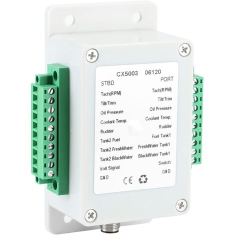 [MAI USATO]Adattatore Nmea 2000 Cx5003 Convertitore Nmea 2000 Parti per yacht da nave Scatola convertitore CC 9-32 V Converti il segnale del sensore in NMEA2000 IP67 impermeabile per barca Yacht