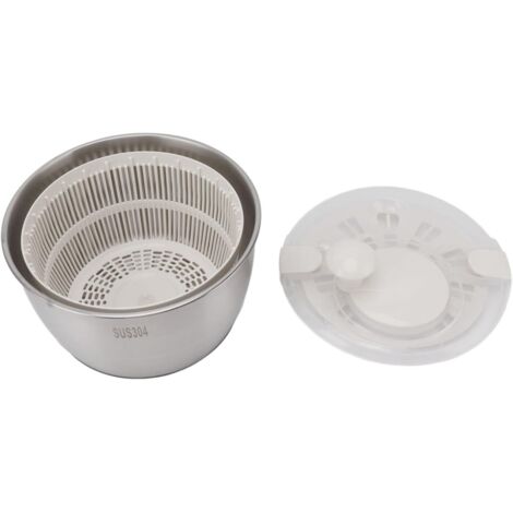 [MAI USATO]Asciugatrice per insalata, altri utensili da cucina e Ram, insalatiera multifunzionale in acciaio inox grande Ay Lete Ner Asciugatrice per frutta e verdura Wer Cestello di scarico