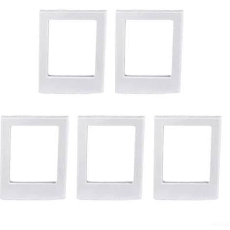 [MAI USATO]Confezione da 5 cornici magnetiche per foto da 3" per frigorifero con magnete potente, bianco e nero