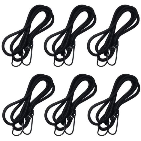 [MAI USATO]Confezione da 6 corde elastiche, corde elastiche, corde elastiche universali con ganci, corde elastiche in gomma, corde elastiche di prolunga da 8 mm di diametro