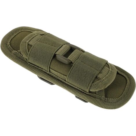 [MAI USATO]Custodia per torcia elettrica in nylon con clip da cintura, fondina multiuso per campeggio e caccia, accessorio per attività all'aperto