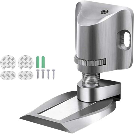 [MAI USATO]Fermaporta con colla senza tracce e viti, fermaporta magnetico invisibile, fermaporta resistente al vento, blocco porta autoadesivo, fermaporta per ufficio e camera da letto (argento)
