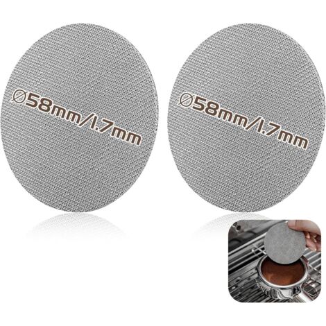 [MAI USATO]filtri per lavatrice da 58,5 mm, filtro per caffè espresso, filtri per caffè sinterizzati per portafiltro per caffè espresso, accessori per caffè, spessore 1,7 mm, acciaio inossidabile 316 