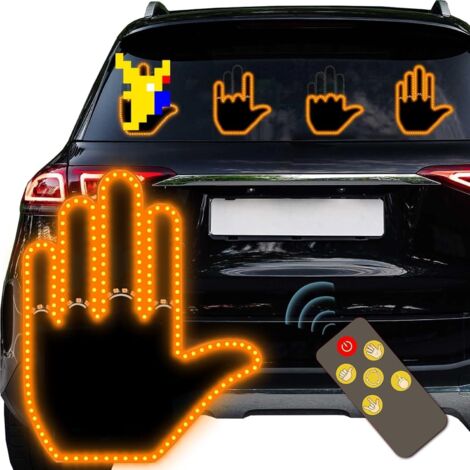 [MAI USATO]Luce LED per auto con comandi gestuali e telecomando, luce LED 4 in 1, luce interna per auto alla moda, accessori auto divertenti e alla moda per uomini e donne