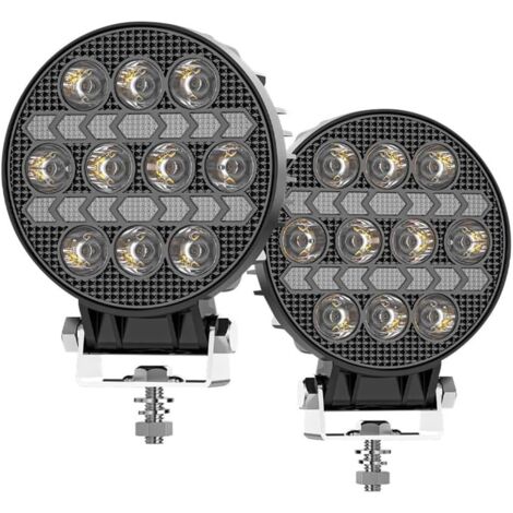 [MAI USATO]Luci di lavoro a LED rotonde da 4 pollici per auto, luci diurne per camion, UTV, SUV, moto, vagoni, rimorchi, barche
