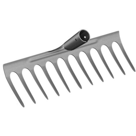 [MAI USATO]Rastrello per paglia resistente per attrezzi da giardinaggio per prato, realizzato in materiale robusto, rastrello per esterni per un efficace allentamento del terreno, 11 denti