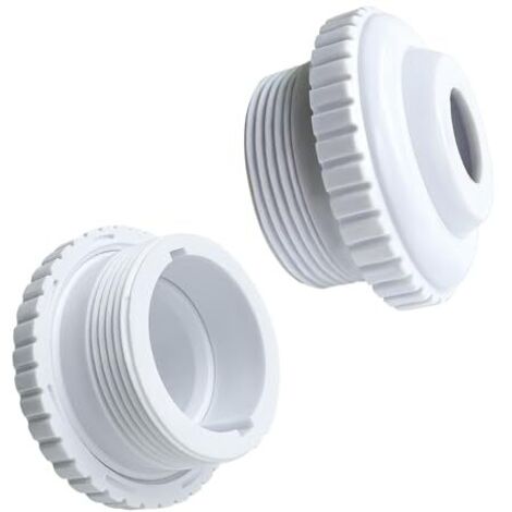 [MAI USATO]Set di 2 ugelli regolabili per piscina con testa girevole - Accessori per piscina - Bianco
