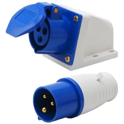 Spina Industriale 230V, 2P+T, 63A, IP67 Blu - Rosi 1009159