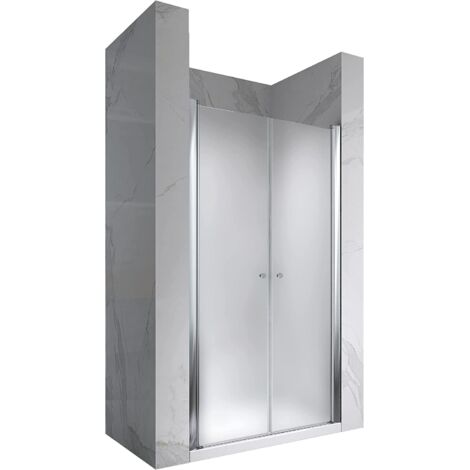 MAIA Porte de douche 100x180 cm verre opaque - ajustable de 100 à 104 cm