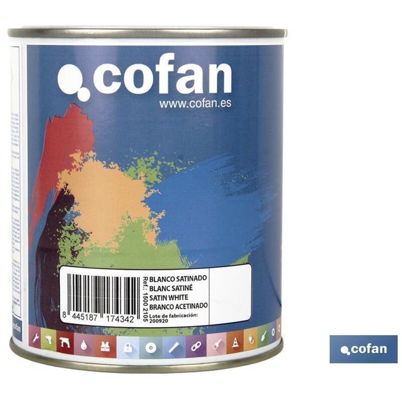 Mail Synthétique (750 Ml) Blanc Satiné