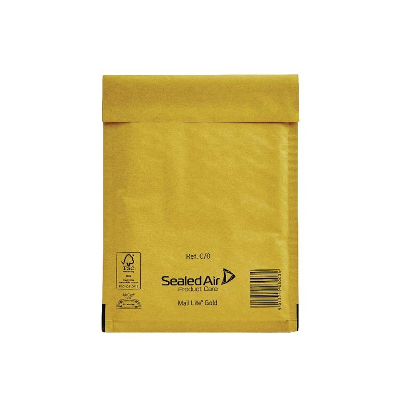 Sealair - Mail Lite Bubble Bags 150x210 Gold Pk100 - MQ50136
