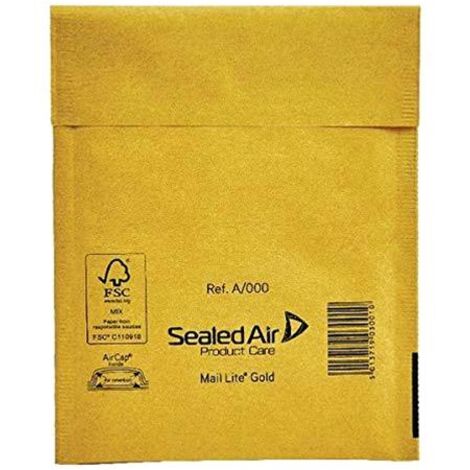 Mail Lite Buste Imbottite Gold Formato A/000 110x160 Mm - Conf. 10 Pezzi