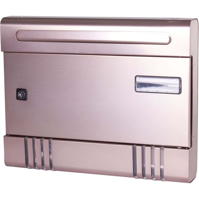Brixo - magazin briefkasten pluto aussen alu bronzefarben CM.36 6ST