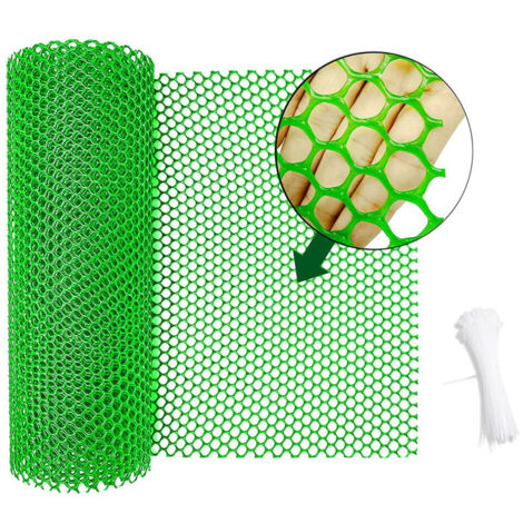 Maille clôture fil poulet plastique vert pour jardinage volaille cadre floral