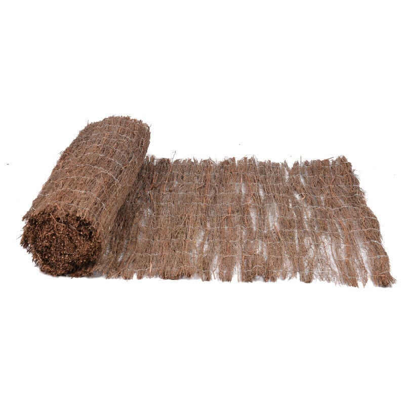 Suinga - Brise vue en Brande de Bruyère, Maille de bruyère 1 x 5 m, dissimulation à 65% clôture pour terrasses et jardins