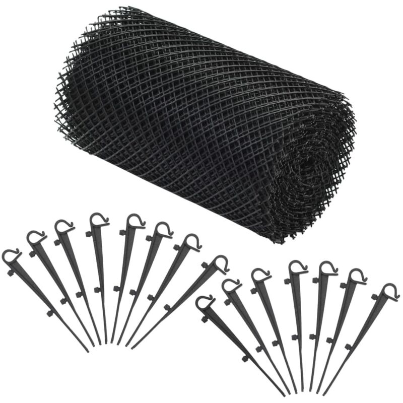 Maille de gouttière 4 pcs avec clips PEHD 1,08 ㎡