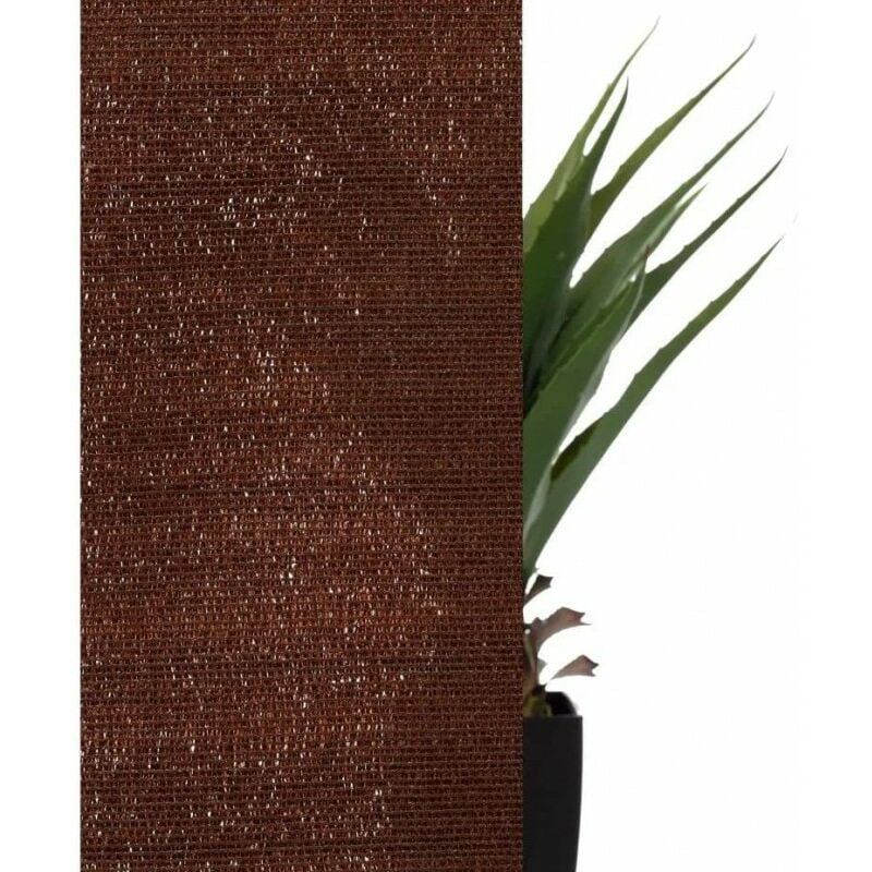 Suinga - Brise Vue Occultant 1 x 10 mètres marron Filet d'ombrage Jardin Balcon Rambarde Terrasse Paravent Clôture Dissimulation 100%