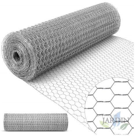 Maille métallique hexagonale de 25 mm, 1 x 50 mètres de clôture agricole